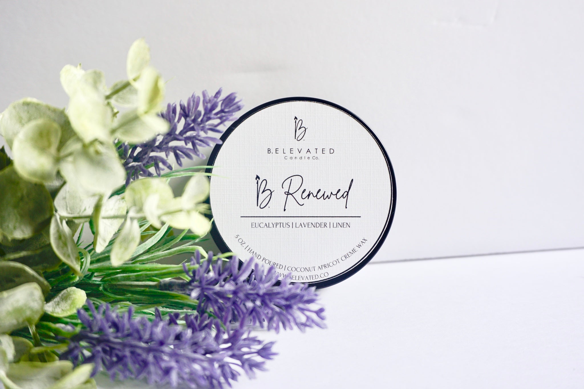 B. Renewed - Eucalyptus|Lavender|Fresh Linen – B. Elevated Candle Bar